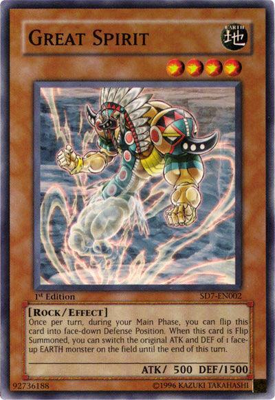 1st Edition, Common, Earth, Effect Monster, Rock, Structure Deck: Invincible Fortress, Unlimited Great Spirit [SD7-EN002] Common - Trading Card World