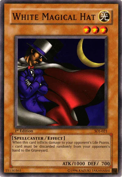1st Edition, Common, Effect Monster, Light, Spellcaster, Starter Deck: Joey, Unlimited White Magical Hat [SDJ-021] Common - Trading Card World