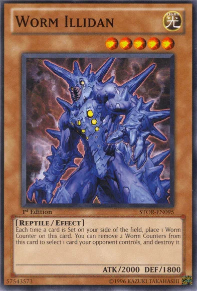 1st Edition, Common, Effect Monster, Light, Reptile, Storm of Ragnarok, Unlimited Worm Illidan [STOR-EN095] Common - Trading Card World