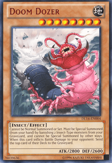 Duelist League Promo, Earth, Effect Monster, Insect, Rare, Unlimited Doom Dozer (Red) [DL14-EN004] Rare - Trading Card World