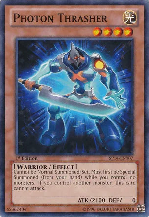 1st Edition, Effect Monster, Light, Star Pack 2014, Starfoil Rare, Warrior Photon Thrasher [SP14-EN007] Starfoil Rare - Trading Card World