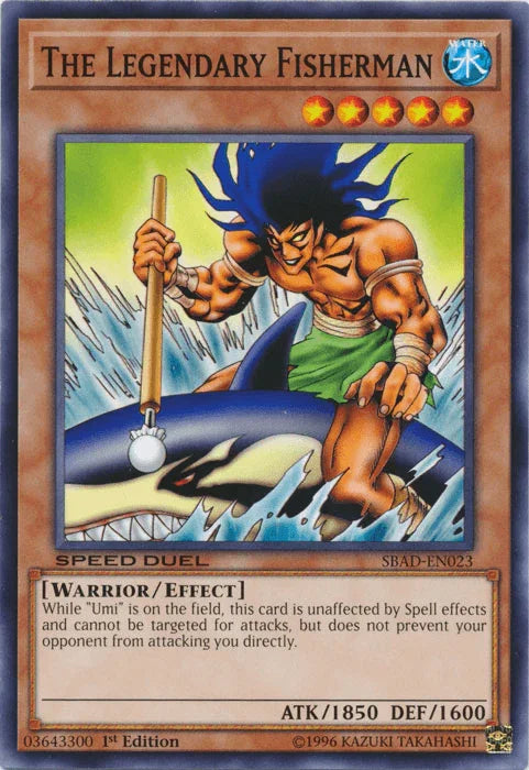 1st Edition, Common, Effect Monster, Speed Duel: Attack from the Deep, Warrior, Water The Legendary Fisherman [SBAD-EN023] Common - Trading Card World