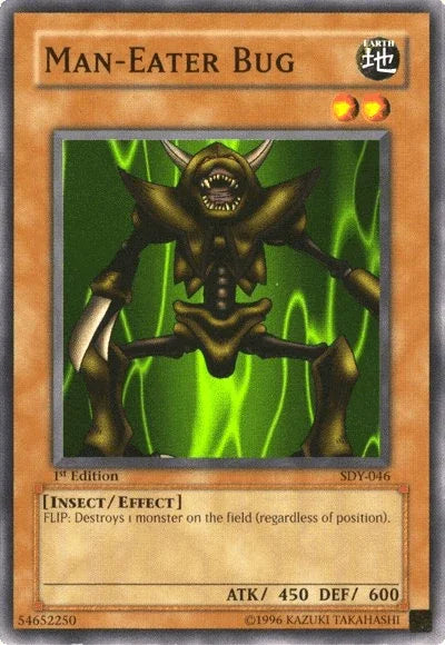 1st Edition, Common, Earth, Effect Monster, Insect, Starter Deck: Yugi, Unlimited Man-Eater Bug [SDY-046] Common - Trading Card World