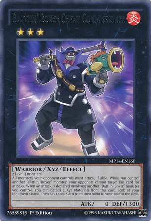 1st Edition, 2014 Mega-Tins Mega Pack, Fire, Rare, Warrior, Xyz/Effect Monster Battlin' Boxer Cheat Commissioner [MP14-EN160] Rare - Trading Card World