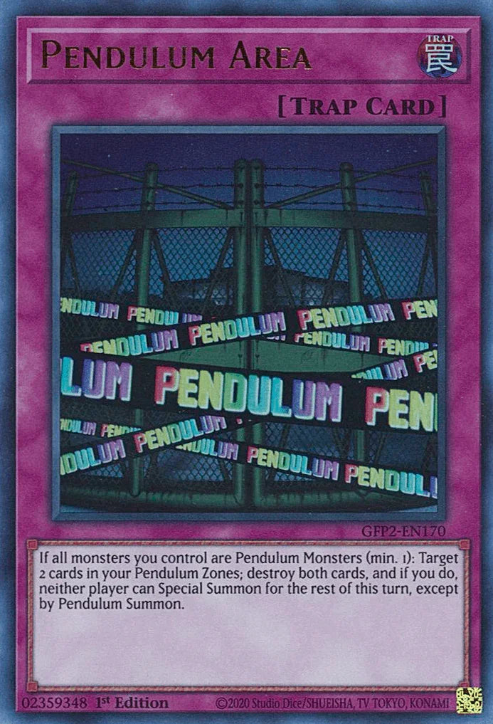 1st Edition, Ghosts From the Past: The 2nd Haunting, Normal Trap, Trap, Ultra Rare Pendulum Area [GFP2-EN170] Ultra Rare - Trading Card World