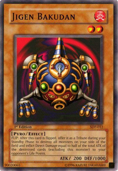 1st Edition, Common, Effect Monster, Fire, Pyro, Starter Deck: Pegasus, Unlimited Jigen Bakudan [SDP-012] Common - Trading Card World
