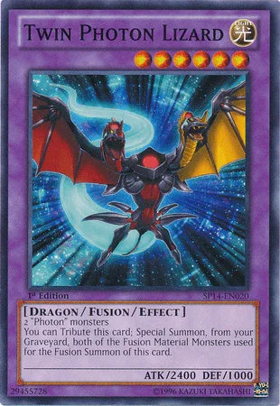 1st Edition, Common, Dragon, Fusion/Effect Monster, Light, Star Pack 2014 Twin Photon Lizard [SP14-EN020] Common - Trading Card World