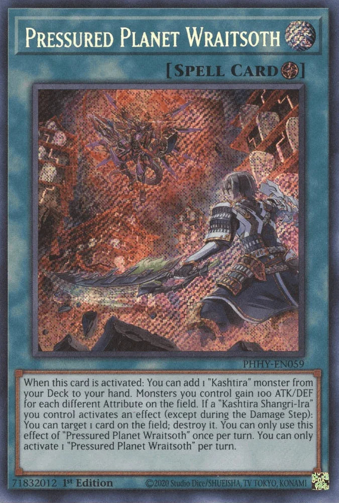 1st Edition, Field Spell, Photon Hypernova, Secret Rare, Spell Pressured Planet Wraitsoth [PHHY-EN059] Secret Rare - Trading Card World