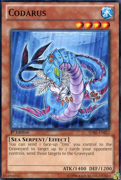 1st Edition, Common, Effect Monster, Sea Serpent, Structure Deck: Realm of the Sea Emperor, Water Codarus [SDRE-EN012] Common - Trading Card World