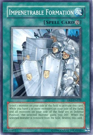 Common, Continuous Spell, Dark Revelation Volume 3, Spell, Unlimited Impenetrable Formation [DR3-EN228] Common - Trading Card World