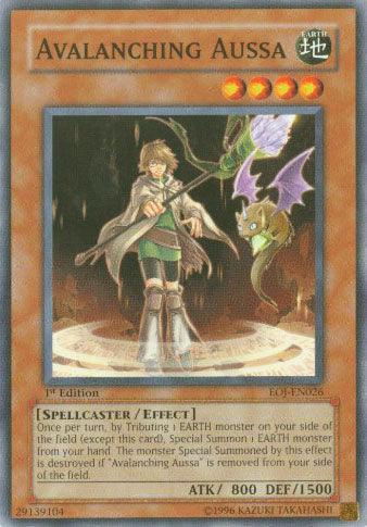 1st Edition, Common, Earth, Effect Monster, Enemy of Justice, Spellcaster, Unlimited Avalanching Aussa [EOJ-EN026] Common - Trading Card World