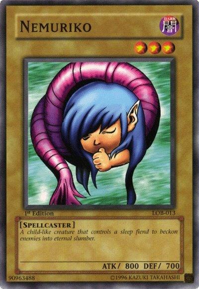 1st Edition, Common, Dark, Normal Monster, Spellcaster, The Legend of Blue Eyes White Dragon, Unlimited Nemuriko [LOB-013] Common - Trading Card World