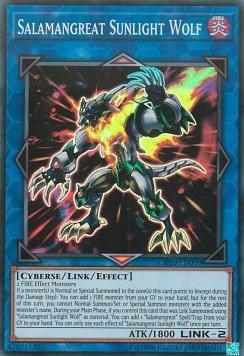 Cyberse, Fire, Link/Effect Monster, OTS Tournament Pack 10, Super Rare, Unlimited Salamangreat Sunlight Wolf [OP10-EN009] Super Rare - Trading Card World