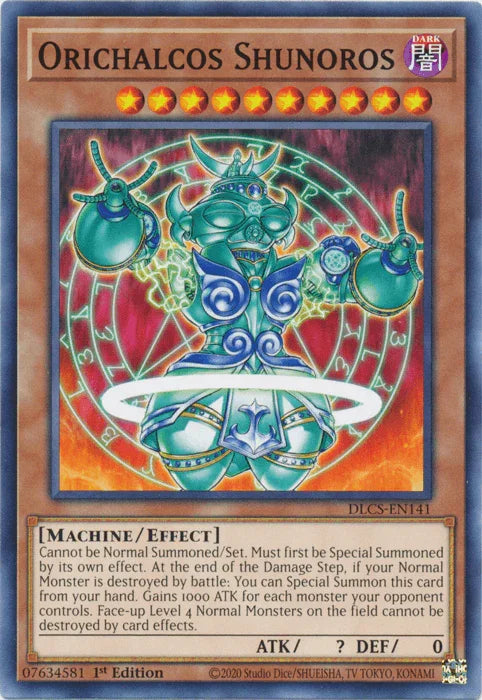 1st Edition, Common, Dark, Dragons of Legend: The Complete Series, Effect Monster, Machine Orichalcos Shunoros [DLCS-EN141] Common - Trading Card World