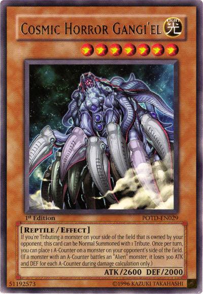 1st Edition, Effect Monster, Light, Power of the Duelist, Rare, Reptile, Unlimited Cosmic Horror Gangi'el [POTD-EN029] Rare - Trading Card World