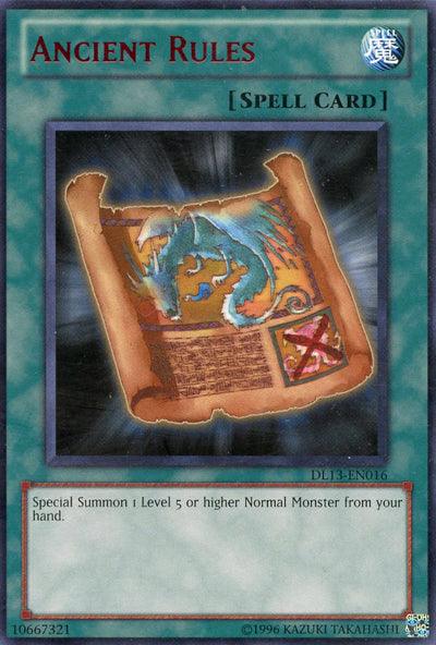 Duelist League Promo, Normal Spell, Rare, Spell, Unlimited Ancient Rules (Red) [DL13-EN016] Rare - Trading Card World