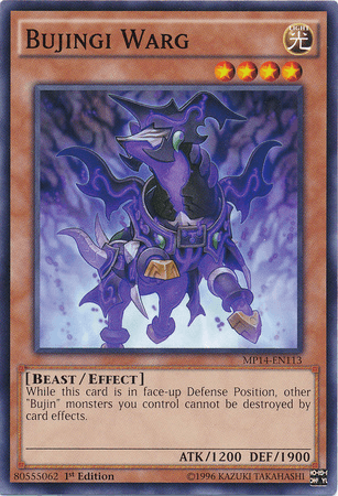 1st Edition, 2014 Mega-Tins Mega Pack, Beast, Common, Effect Monster, Light Bujingi Warg [MP14-EN113] Common - Trading Card World