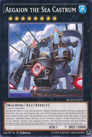 1st Edition, Breakers of Shadow, Common, Machine, Unlimited, Water, Xyz/Effect Monster Aegaion the Sea Castrum [BOSH-EN055] Common - Trading Card World