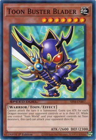 1st Edition, Common, Earth, Speed Duel: Match of the Millennium, Toon/Effect Monster, Warrior Toon Buster Blader [SS04-ENB07] Common - Trading Card World