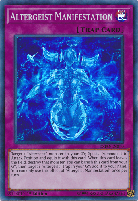 1st Edition, Extreme Force, Normal Trap, Super Rare, Trap, Unlimited Altergeist Manifestation [EXFO-EN070] Super Rare - Trading Card World
