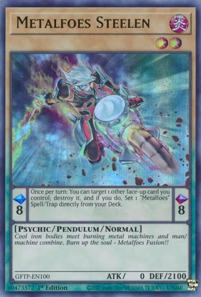 1st Edition, Fire, Ghosts from the Past, Pendulum Monster, Psychic, Ultra Rare Metalfoes Steelen [GFTP-EN100] Ultra Rare - Trading Card World