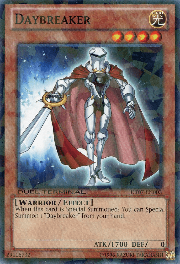 Common, Duel Terminal 7, Effect Monster, Light, Limited, Warrior Daybreaker [DT07-EN003] Common - Trading Card World