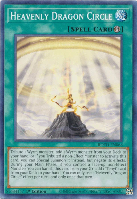1st Edition, Common, Quick Play Spell, Rise of the Duelist, Spell Heavenly Dragon Circle [ROTD-EN066] Common - Trading Card World