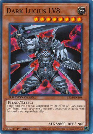 1st Edition, Common, Earth, Effect Monster, Fiend, Speed Duel: Twisted Nightmares Dark Lucius LV8 [SS05-ENB08] Common - Trading Card World