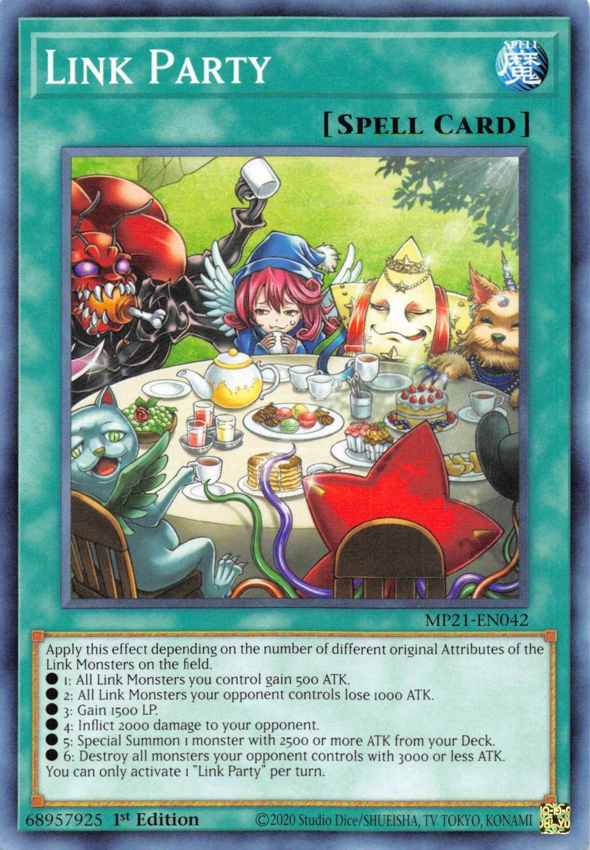 1st Edition, 2021 Tin of Ancient Battles, Common, Normal Spell, Spell Link Party [MP21-EN042] Common - Trading Card World