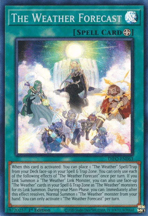 1st Edition, Dimension Force, Field Spell, Spell, Super Rare The Weather Forecast [DIFO-EN063] Super Rare - Trading Card World