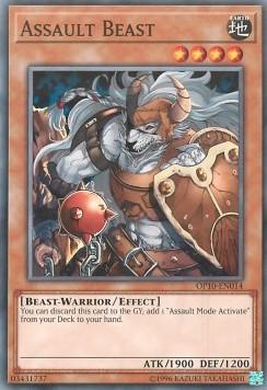 Beast-Warrior, Common, Earth, Effect Monster, OTS Tournament Pack 10, Unlimited Assault Beast [OP10-EN014] Common - Trading Card World