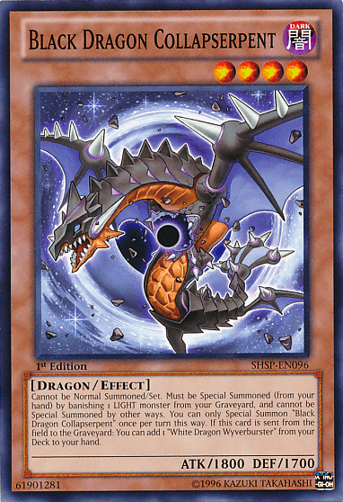 1st Edition, Common, Dark, Dragon, Effect Monster, Shadow Specters, Unlimited Black Dragon Collapserpent [SHSP-EN096] Common - Trading Card World