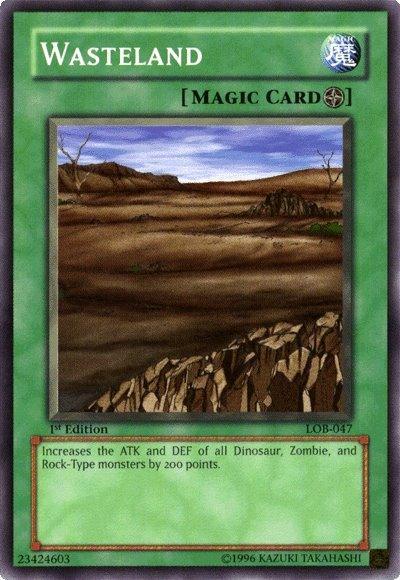 1st Edition, Common, Field Spell, Spell, The Legend of Blue Eyes White Dragon, Unlimited Wasteland [LOB-047] Common - Trading Card World