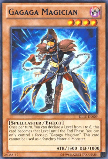 Dark, Duelist League Promo, Effect Monster, Rare, Spellcaster, Unlimited Gagaga Magician (Blue) [DL15-EN009] Rare - Trading Card World