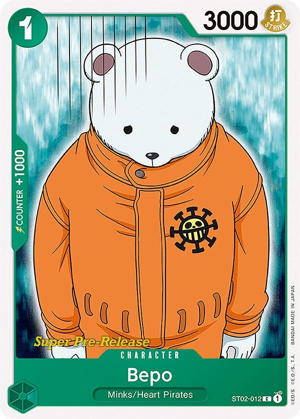 Character, Common, Heart Pirates, Minks, Starter Decks, Super Pre-Release Starter Deck: Worst Generation Bepo [Super Pre-Release Starter Deck: Worst Generation] - Trading Card World