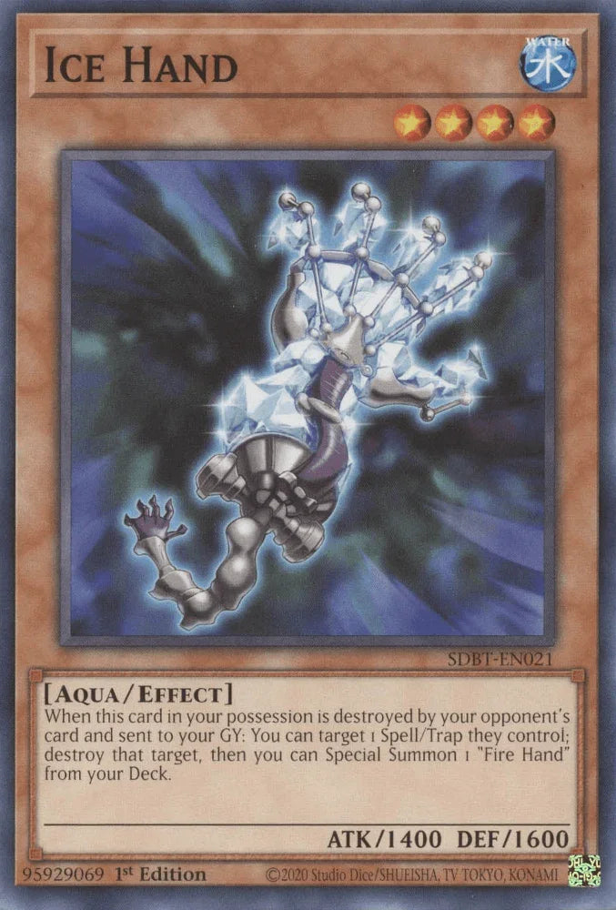1st Edition, Aqua, Common, Effect Monster, Structure Deck: Beware of Traptrix, Water Ice Hand [SDBT-EN021] Common - Trading Card World