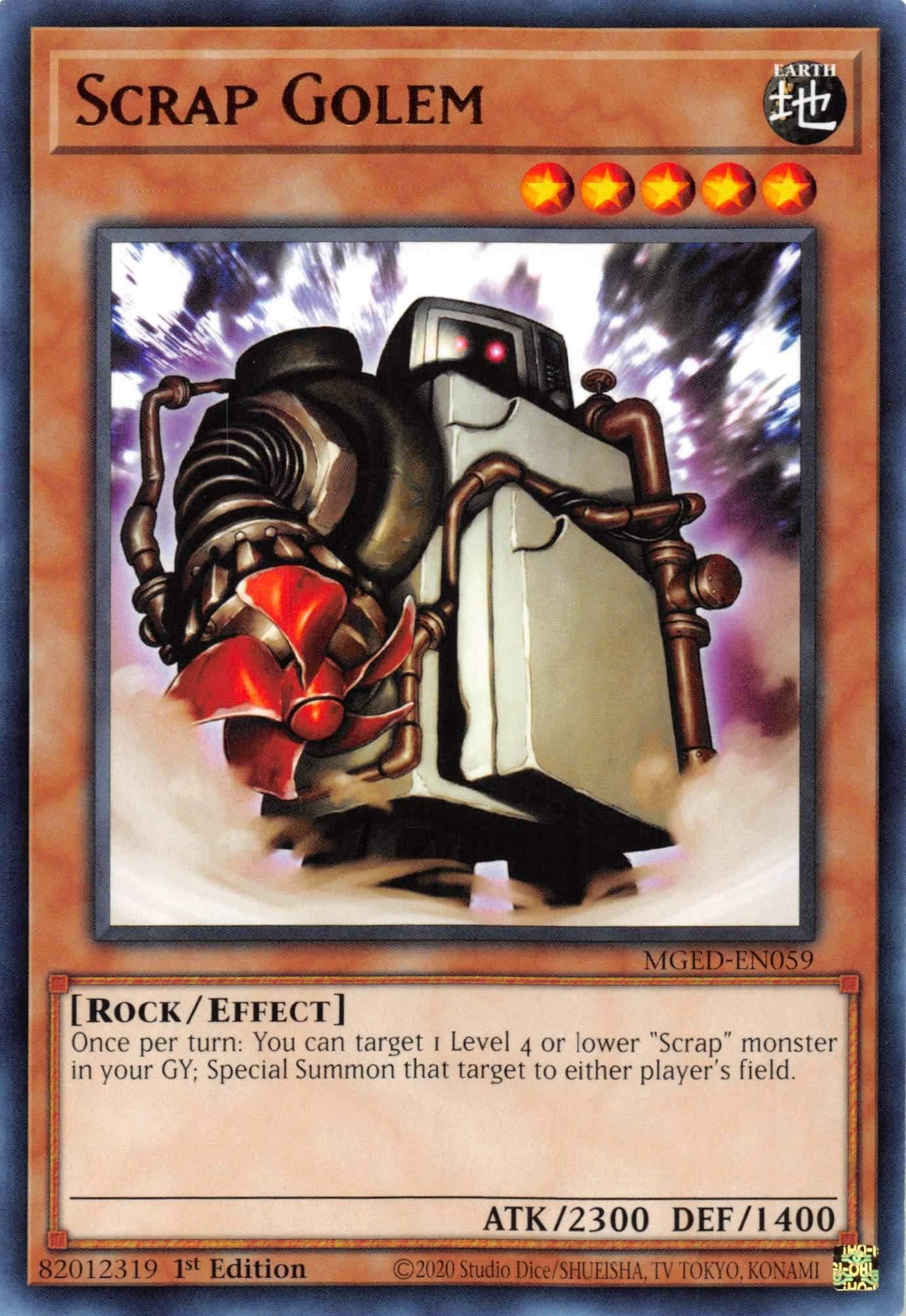 1st Edition, Earth, Effect Monster, Maximum Gold: El Dorado, Rare, Rock Scrap Golem [MGED-EN059] Rare - Trading Card World