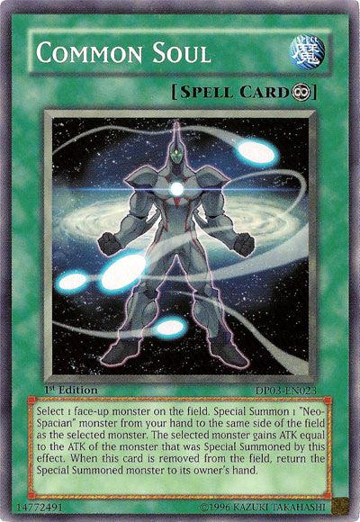 1st Edition, Common, Continuous Spell, Duelist Pack 3: Jaden Yuki 2, Spell, Unlimited Common Soul [DP03-EN023] Common - Trading Card World
