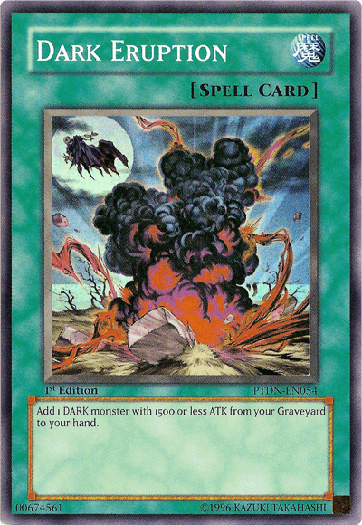 1st Edition, Normal Spell, Phantom Darkness, Spell, Super Rare, Unlimited Dark Eruption [PTDN-EN054] Super Rare - Trading Card World