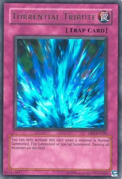 Dark Beginning 1, Normal Trap, Trap, Ultra Rare, Unlimited Torrential Tribute [DB1-EN228] Ultra Rare - Trading Card World
