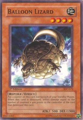 1st Edition, Common, Earth, Effect Monster, Invasion of Chaos, Reptile, Unlimited Balloon Lizard [IOC-072] Common - Trading Card World
