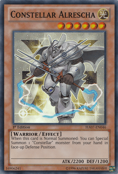 1st Edition, Effect Monster, Hidden Arsenal 7: Knight of Stars, Light, Super Rare, Unlimited, Warrior Constellar Alrescha [HA07-EN046] Super Rare - Trading Card World
