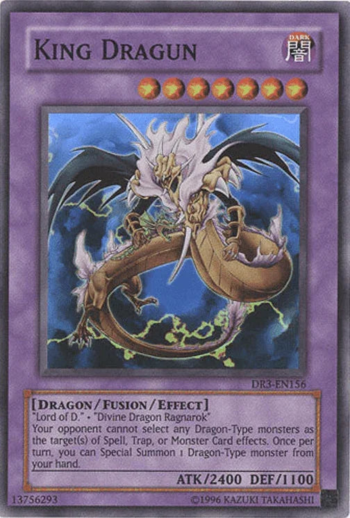 Dark, Dark Revelation Volume 3, Dragon, Fusion/Effect Monster, Super Rare, Unlimited King Dragun [DR3-EN156] Super Rare - Trading Card World
