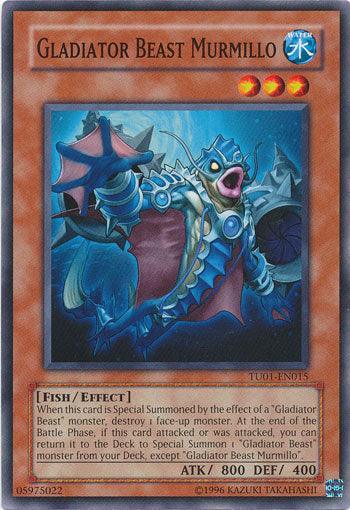 Common, Effect Monster, Fish, Turbo Pack Booster One Pack, Unlimited, Water Gladiator Beast Murmillo [TU01-EN015] Common - Trading Card World