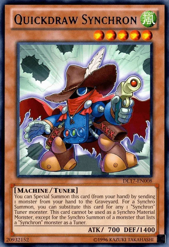 Duelist League Promo, Machine, Rare, Tuner Monster, Unlimited, Wind Quickdraw Synchron (Purple) [DL17-EN008] Rare - Trading Card World