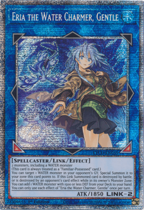 1st Edition, Eternity Code, Link/Effect Monster, Spellcaster, Starlight Rare, Water Eria the Water Charmer, Gentle [ETCO-EN055] Starlight Rare - Trading Card World
