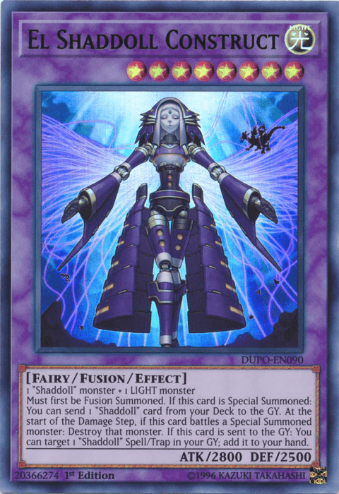 1st Edition, Duel Power, Fairy, Fusion/Effect Monster, Light, Ultra Rare, Unlimited El Shaddoll Construct [DUPO-EN090] Ultra Rare - Trading Card World
