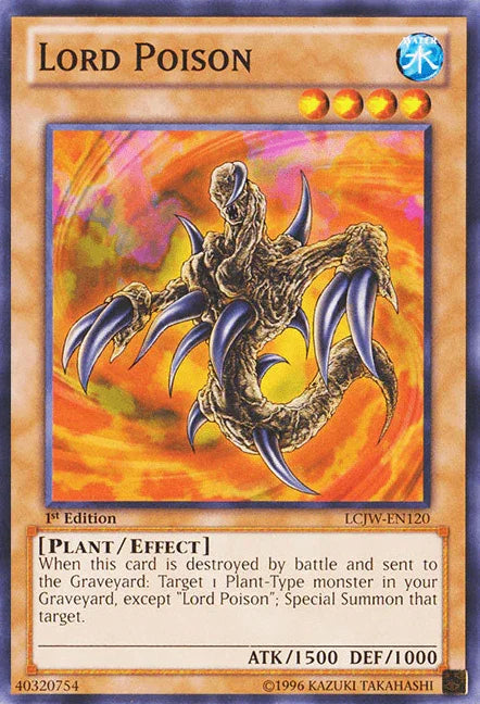 1st Edition, Common, Effect Monster, Legendary Collection 4: Joey's World, Plant, Water Lord Poison [LCJW-EN120] Common - Trading Card World