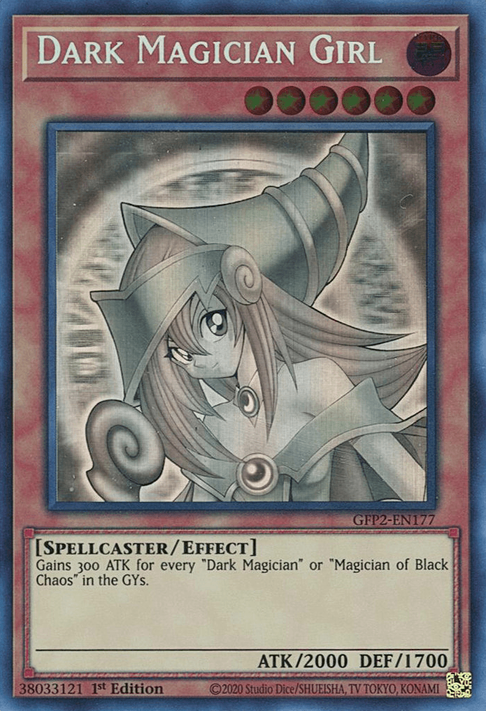 1st Edition, Dark, Effect Monster, Ghost Rare, Ghosts From the Past: The 2nd Haunting, Spellcaster Dark Magician Girl [GFP2-EN177] Ghost Rare - Trading Card World
