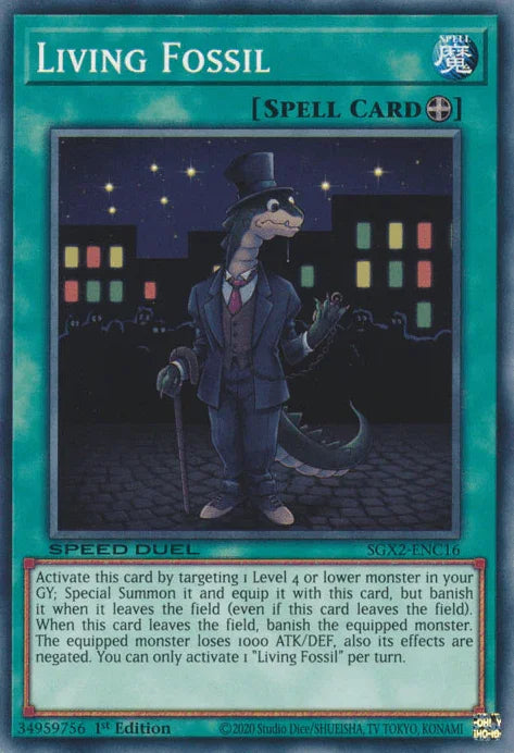 1st Edition, Common, Equip Spell, Speed Duel GX: Midterm Paradox, Spell Living Fossil [SGX2-ENC16] Common - Trading Card World